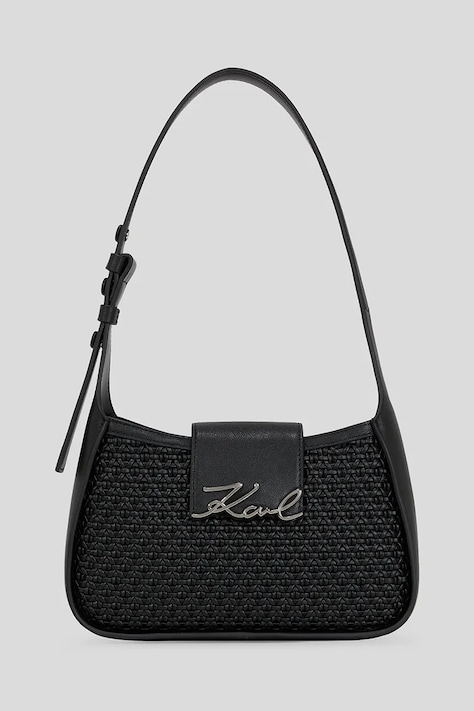 Karl Lagerfeld geantă de piele K/SIGNATURE culoarea negru, A3W30049
