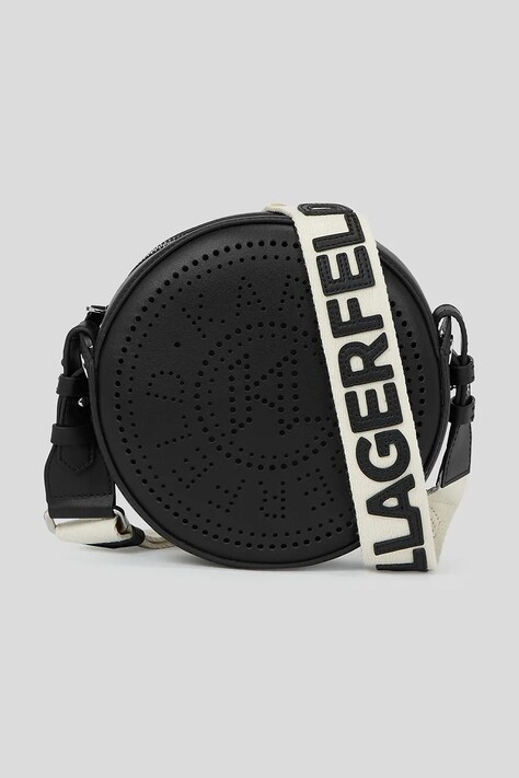 Karl Lagerfeld geantă de piele culoarea negru, A3W30059