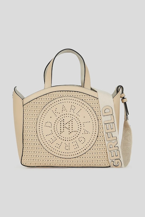 Кожаная сумочка Karl Lagerfeld цвет бежевый A3W30062