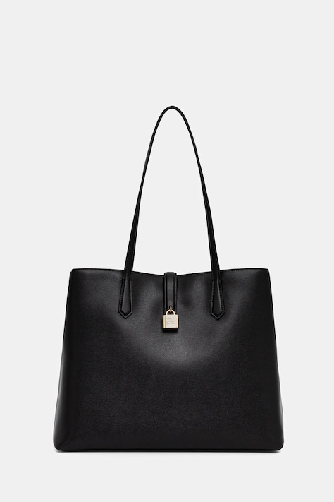 Karl Lagerfeld geantă de piele K/AUTOGRAPH culoarea negru, A3W30150