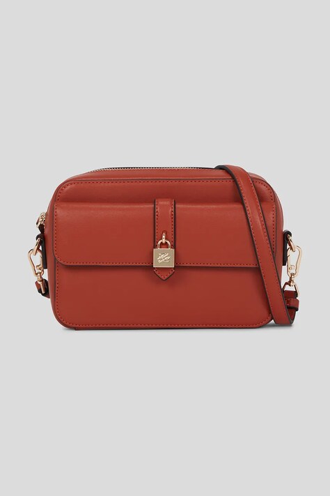 Karl Lagerfeld geantă de piele culoarea rosu, A3W30153