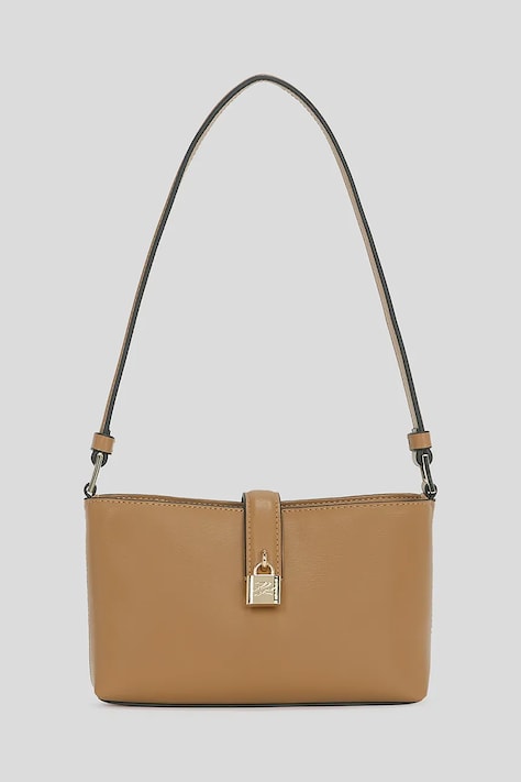 Karl Lagerfeld geantă de piele K/AUTOGRAPH culoarea maro, A3W32041