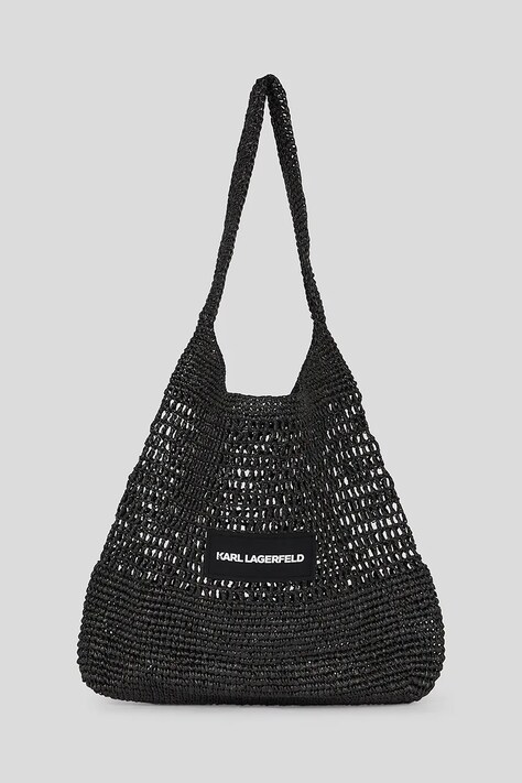 Karl Lagerfeld geantă de plajă culoarea negru, A3W46033