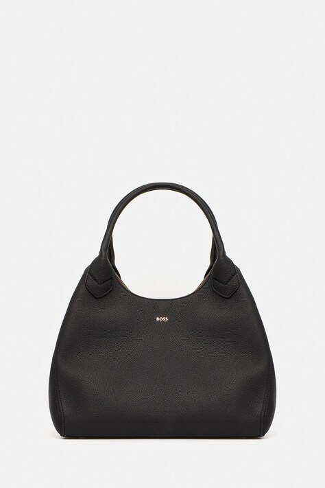 BOSS poșetă de piele culoarea negru, 50547732