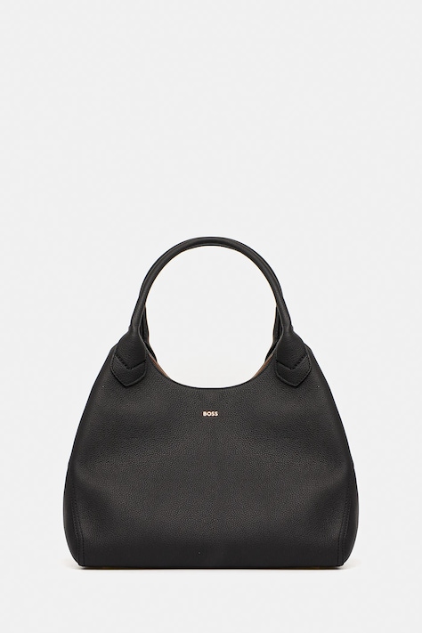 BOSS poșetă de piele culoarea negru, 50547732