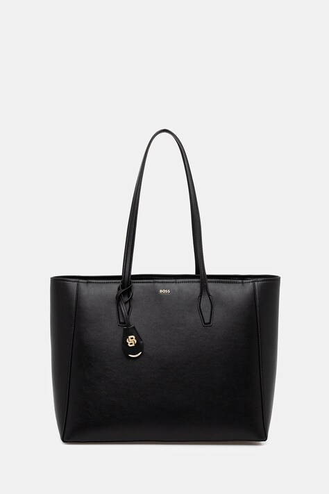 BOSS poșetă de piele culoarea negru, 50547750