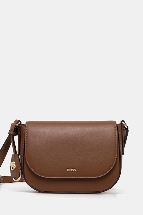 Δερμάτινη τσάντα BOSS NUMAH Saddle χρώμα: μαύρο, 50547756