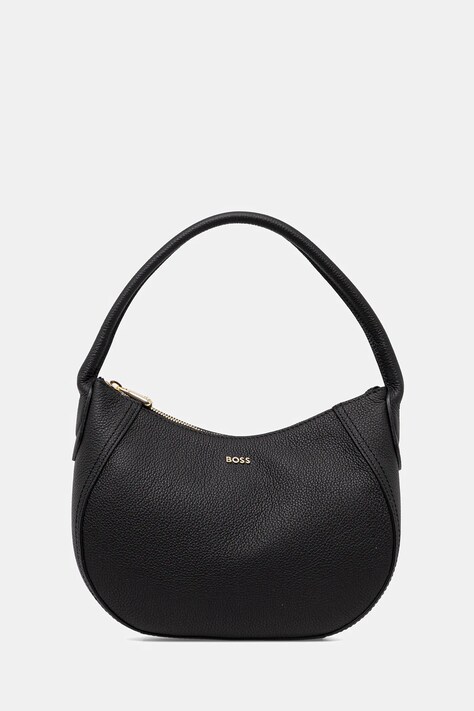 BOSS poșetă de piele culoarea negru, 50547946