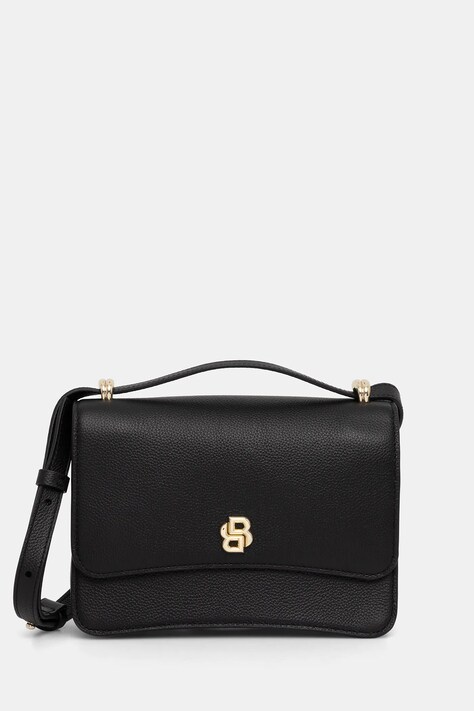 BOSS poșetă de piele culoarea negru, 50554935