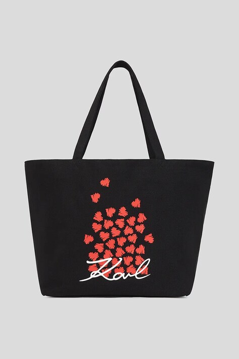 Бавовняна сумка Karl Lagerfeld колір чорний A3W50111