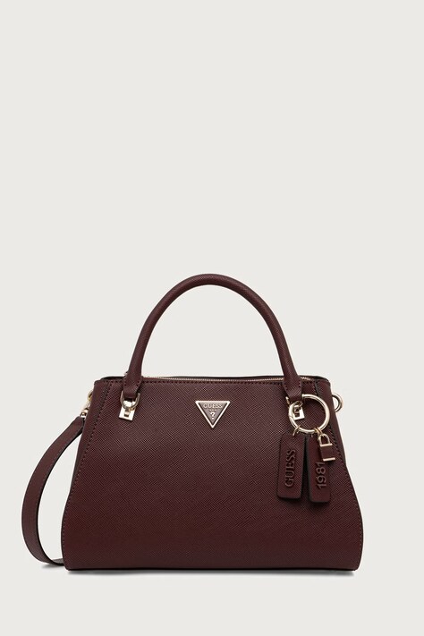 Guess torebka damska z imitacji skóry NOELLE bordowa HWZG96 72070