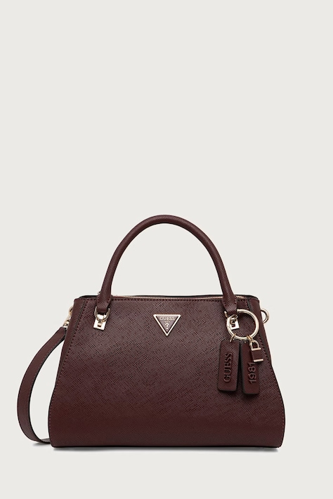 Guess torebka damska z imitacji skóry NOELLE bordowa HWZG96 72070