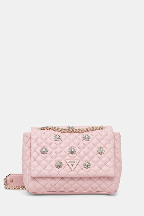 Τσάντα Guess EVERLEE χρώμα: ροζ, HWEG86 79210