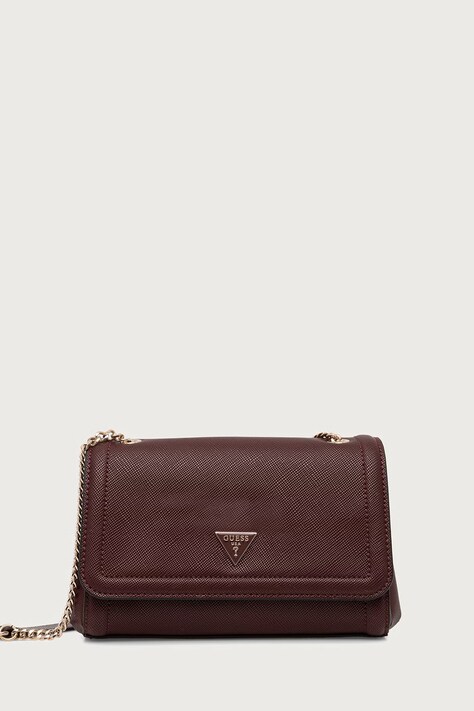 Guess torebka crossbody damska z imitacji skóry NOELLE bordowa HWZG96 72210