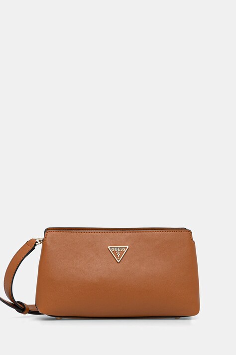 Τσάντα Guess TALENT χρώμα: καφέ, HWNG96 69120