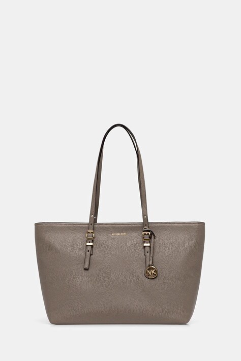 MICHAEL Michael Kors geantă de piele QUINN culoarea bej, 30T5GQNT9L