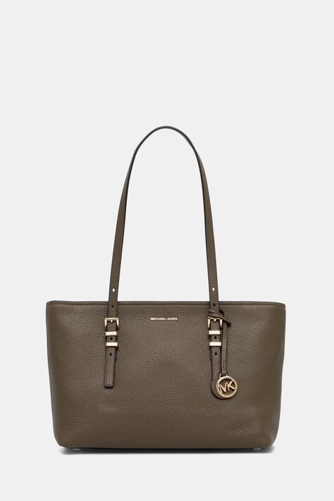 MICHAEL Michael Kors Torebka shopper damska skórzana QUINN zielona 30T5GQNT2L