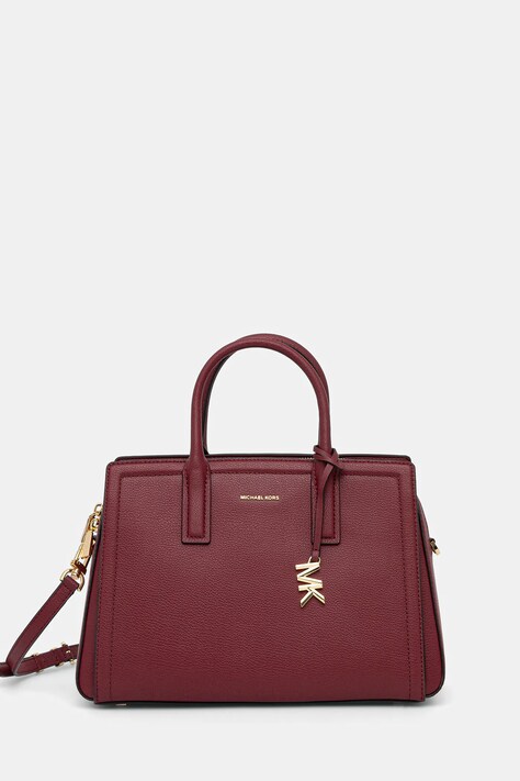 MICHAEL Michael Kors torebka skórzana LAILA kolor bordowy 30R5G9IS6L