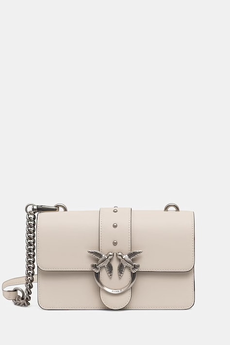 Pinko crossbody kabelka dámska kožená biela 105856 A0F1