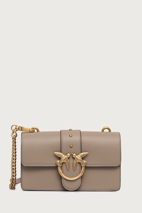 Pinko crossbody torbica ženska usnjena siva 105856 A0F1
