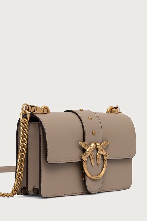 Pinko torebka crossbody damska skórzana szara 105856 A0F1