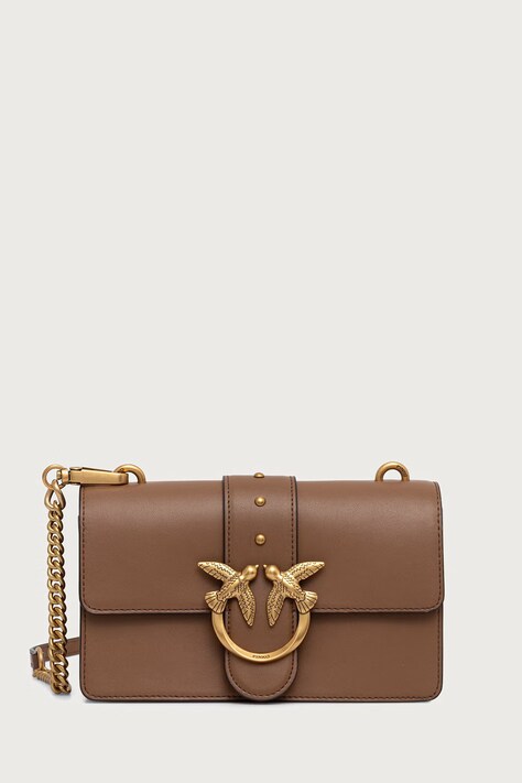 Pinko torebka crossbody damska skórzana bordowa 105856 A0F1