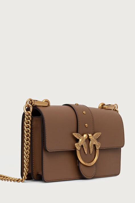 Pinko torebka crossbody damska skórzana bordowa 105856 A0F1