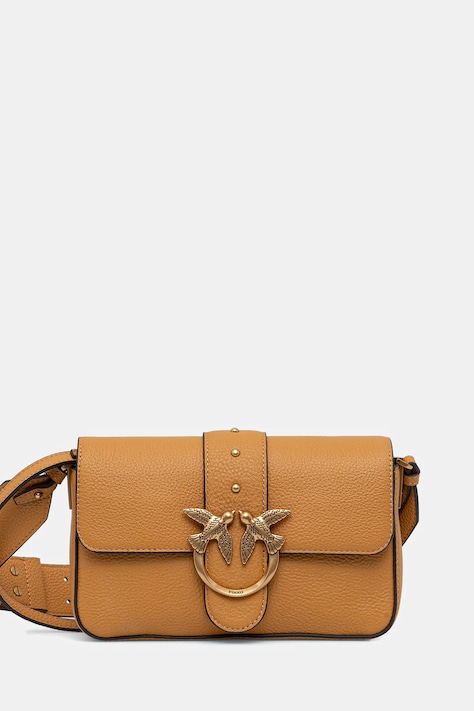 Pinko poșetă de piele culoarea portocaliu, 104340 A2OX