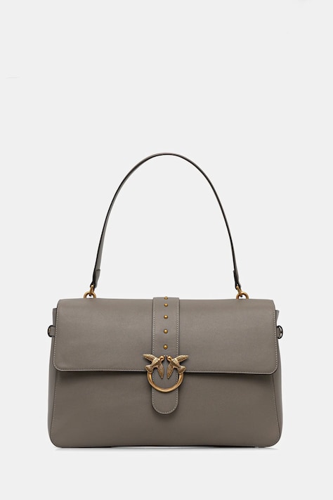 Pinko torebka skórzana kolor szary 105067 A0QO