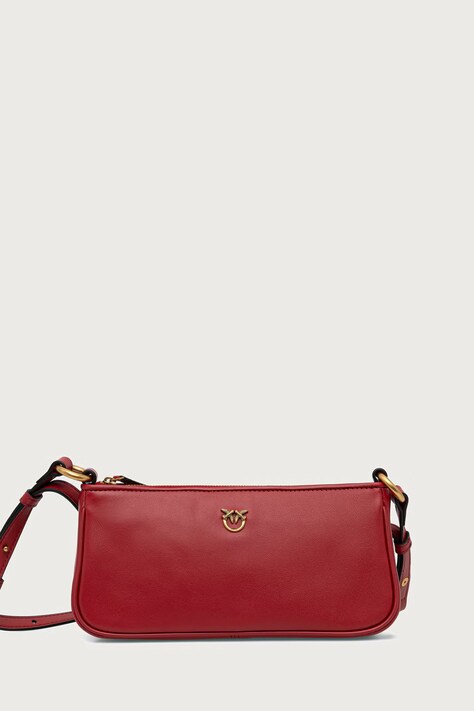 Pinko Torebka crossbody damska skórzana Horizontal czerwona 105069 A0QO
