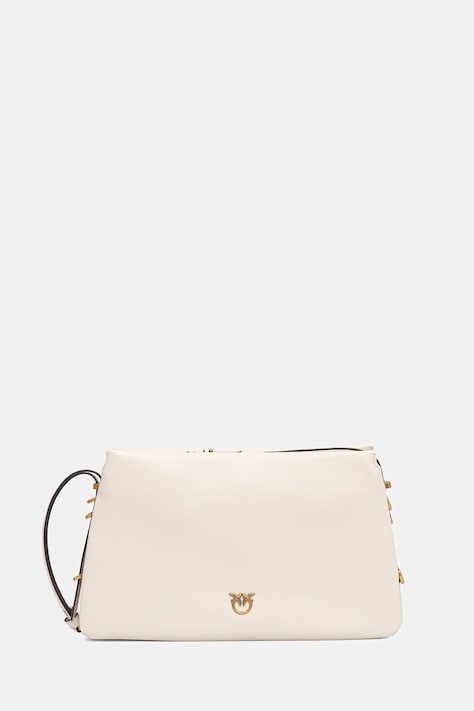 Kožená kabelka Pinko bordová farba, 105161 A0QO