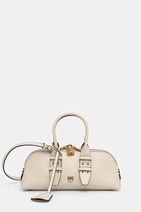 Pinko torebka skórzana Horizontal kolor beżowy 105334 A0QO