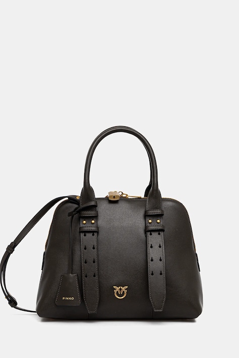 Pinko torebka skórzana kolor zielony 105906 A0QO