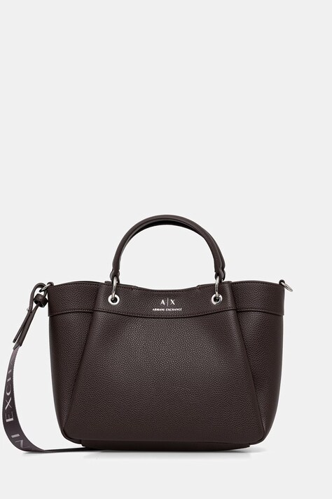 Armani Exchange чанта дамска от имитация на кожа кафява 942911 CC783