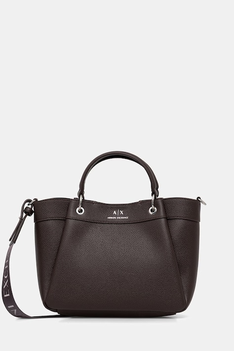 Armani Exchange чанта дамска от имитация на кожа кафява 942911 CC783