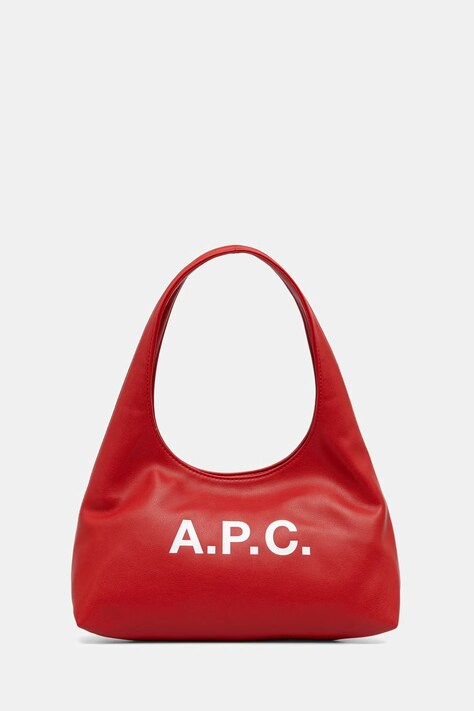 A.P.C. torebka hobo damska z imitacji skóry baby ninon shoulder czerwona PUAAT.F67027