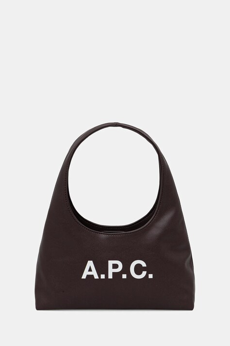 Kabelka A.P.C. baby ninon shoulder hnědá barva, PUAAT.F67027