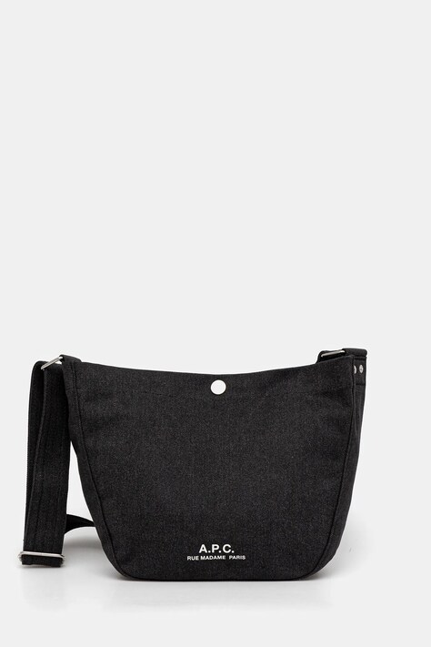 A.P.C. geantă besace journal small culoarea negru, PSAJZ.M67010