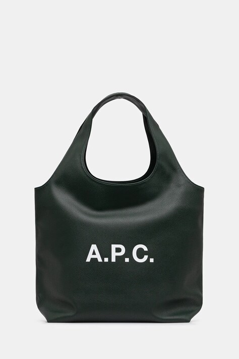A.P.C. torebka tote ninon kolor zielony PUABO.M61565