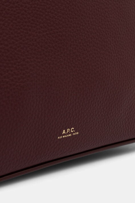 A.P.C. сумка-тоут жіноча шкіряна sac vera — AW25-TOD0NA, бордо — фото 4