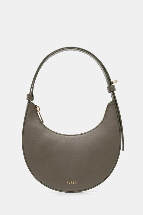 Kožená kabelka Furla zelená barva, WE00649.AX0733.2810S