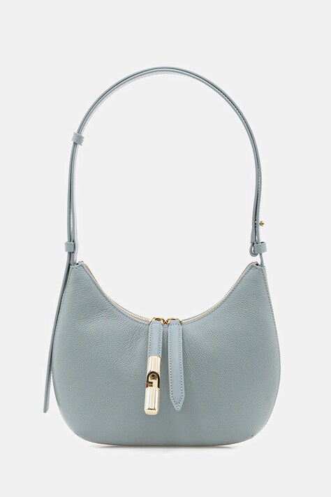 Δερμάτινη τσάντα Furla χρώμα: μπλε, WB01500.BX3353.3963S