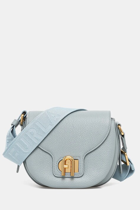 Kožená kabelka Furla modrá barva, WB01491.BX0356.4276S