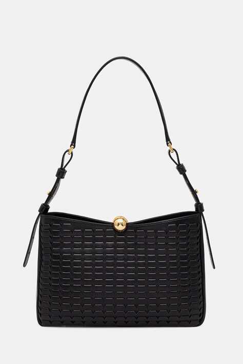 Δερμάτινη τσάντα Furla χρώμα: μαύρο, WB01403.BX3977.O6000