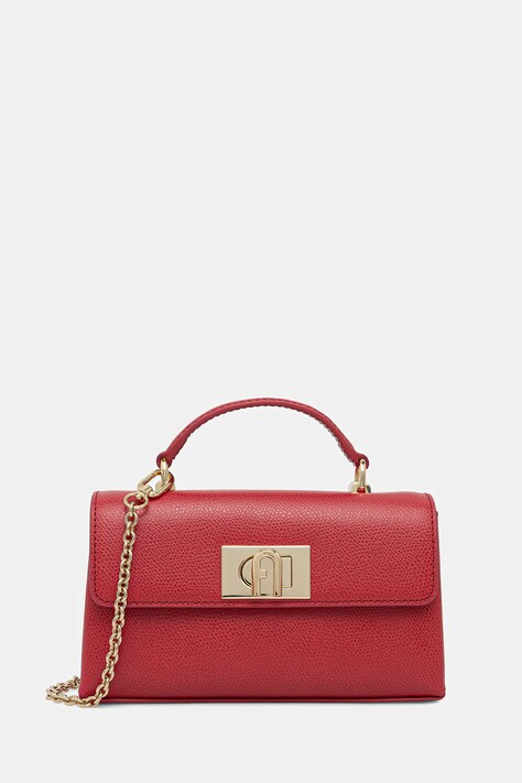 Furla torebka skórzana kolor czerwony WE00423.ARE000.RUB00
