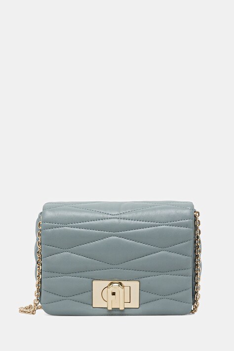 Kožená kabelka Furla modrá barva, WE00735.BX3221.3963S