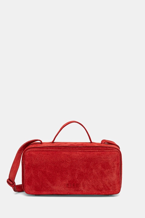 MSGM torebka zamszowa kolor czerwony 3941MDZ58.966