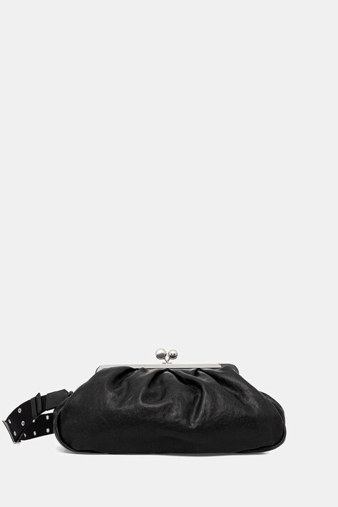 Weekend Max Mara poșetă de piele CRISTIN culoarea negru, 2525516174600