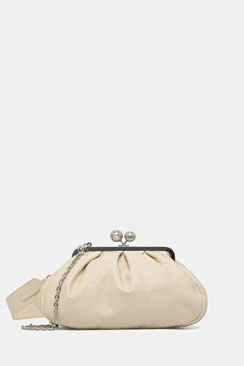Weekend Max Mara poșetă piele CUBICO culoarea bej, 2525516194600