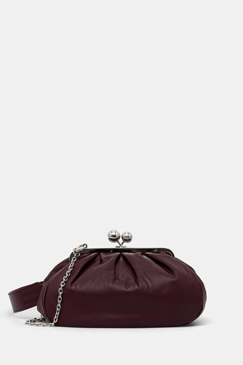 Кожаная сумка Weekend Max Mara CUBICO цвет бордовый 2525516194600